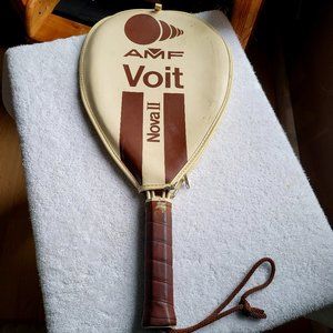 AMF VOIT RACQUETBALL RACKET VINTAGE 70's NOVA II 2 FIBERGLASS HEAD COVER GUC